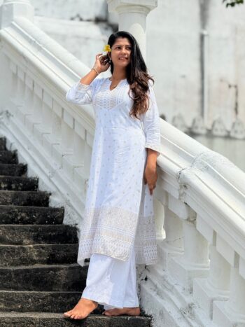 Indian White Kurtha